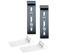 Plastia FixPot - Soporte invisible para jardineras para cualquier ventana con alféizar de ventana, juego de 2 unidades con adaptador antracita, fijación sin taladrar