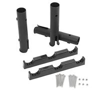 Plastic 3 Tube Fishing Rod Holder | Portable Rack for Boat/Kayak/Shore Fishing | Includes 12 Screws & 6 Nuts | Resilient Sustainable Design