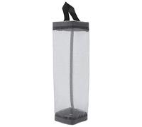 Plastic Bag Holder Organizer | Large Capacity & Transparent Design for Kitchen/Pantry/Laundry Room | Sturdy Polyester Mesh Organizer Saves Space (Grey)