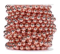 Plastic Bead Garland Dekorationskette Hochwertige Plastikperlen Schnur Für Weihnachtsdekoration Hochzeit Deko DIY Basteln 10 Meter 8mm (Rosa)