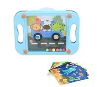 Plastic Beads Game Puzzle Handheld Balance Ball Maze Educational Toy for Kids (Balance Ball-Blue)