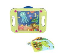 Plastic Beads Game Puzzle Handheld Balance Ball Maze Educational Toy for Kids (Balance Ball-Green)