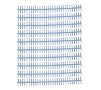 PLASTIC BINDING COMB DURABLE WEAR RESISTANT 10MM 30 HOLE CUTTABLE LOOSE LEAF BINDING SPINE FOR STUDENT OFFICE (Light Blue)