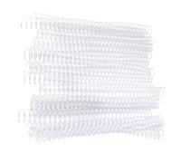 Plastic Binding Ring Spring Spiral Rings 20pcs Durable Reusable Loose Leaf Paper for A4 B5 A5 Documents White Black Blue Transparent 11mm 13mm 19mm (19 mm*30 agujeros, transparente, 20 tiras)