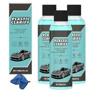 Plastic Clarify for Cars, 120ML Waterless Spray Wax, Car Interior Plastic Cleaner & Conditioner, with Hygienic Protection Surfaces, for Plastics, Rubber, Leather Cleaner (3Pcs)