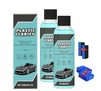 Plastic Clarify For Cars, Waterless Spray Wax, Plastic Restorer for Cars Exterior & Interiors, Auto Interiors Plastics Clarify for Rubber, Leather (2*Set)