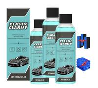 Plastic Clarify For Cars, Waterless Spray Wax, Plastic Restorer for Cars Exterior & Interiors, Auto Interiors Plastics Clarify for Rubber, Leather (3*Set)