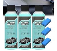 Plastic Clarify,Plastic Clarify For Cars,All-In-One Detailer For Car Interiors & Exteriors,Waterless Spray Wax, RubberPlastic Rubber Leather Restorer For Cars (3 Set)