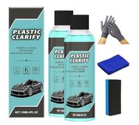 Plastic Clarify, Plastic Clarify for Cars, Plastic Clarify for Cars Spray, Car Interior Plastics Cleaner & Conditioner, Waterless Spray Wax, for cars Rubber/Leather/Vinyl Resume (2 Set)