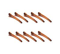 Plastic Duckbill Clip Crocodile Hair Clips Salon Hairpin Diy Style Hairpin, Girl, Lady And Hairdresser Styling Accessories (brown 10pcs)