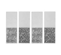 Plastic Embossing Folders 4Pcs Reusable Durable Billow Plant Style DIY Craft Templates for Card Making Scrapbooking Photo Album Decoration 14.7x10.5cm
