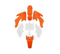 Plastic Fairing Body Kits Mudguard Compatible with CRF50 XR50 Pit Dirt Motorcycle Trail Bikes 50cc 70cc 90cc 110cc 125cc 140 (Size : 4 Orange 3 White)