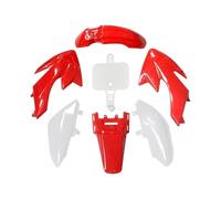 Plastic Fairing Body Kits Mudguard Compatible with CRF50 XR50 Pit Dirt Motorcycle Trail Bikes 50cc 70cc 90cc 110cc 125cc 140 (Size : 4 Red 3 White)
