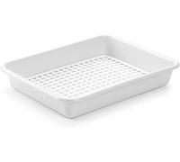 Plastic Forte Bandeja rectangular, Blanco, Talla unica, Rejilla, 1147701