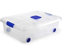 PLASTIC FORTE, Caja de almacenamiento, Multicolor, 31 litros, con ruedas