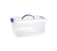 PLASTIC FORTE, Caja de almacenamiento, TRANSPARENTE, 10 litros, con asa