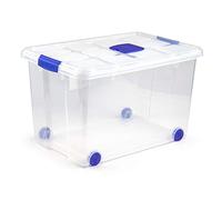 Peppa Pig Caja de almacenamiento Nº4 55 L transparente 59x40x35 con 4 ruedas 1121