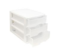 Plastic Forte - Cajonera sobremesa Blanca 3 cajones 26,8 x 27 x 35,5 cm