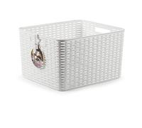 PLASTIC FORTE, Cesta, Blanco, 34 x 40 x 23