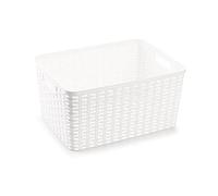 PLASTIC FORTE, Cesta, Blanco, 38,5 x 28,5 x 19,