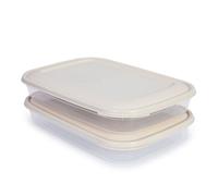 Plastic Forte - Juego De 2 Recipientes Porta Embutidos Vision 1.75l Beige