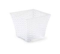 Plastic Forte Maceta Rattan Cuadrada 15 cm Transparente