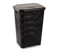 Plastic Forte Pongotodo Rattan Cesto Mimbre para la Colada, Wengué, 60 litros