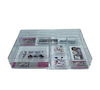 Plastic Forte Set de 5 Bandejas organizadoras para cosméticos, Maquillaje o Joyas