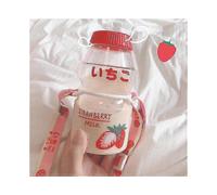 Plastic Fruit Bottle Milk Cartoon Shaker Bottle, 480ml Transparent Portable Leak Proof Travel Drinking Bottle
