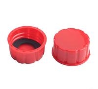 Plastic Fuel Tank Cap Replacement Coarse Thread Red(2pcs) | High para impact plastic, wear resistant material, long lasting durability, coarse threads, easy grip