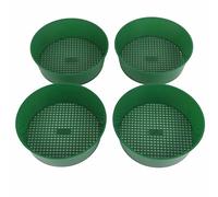 Plastic Gardening Sieve Mesh Filter Tool 4 Pack PP Material Uniform Mesh for Sifting Sand Stones Succulent Plants Garden Planting 6.2 x 6.2 x 2 Inches