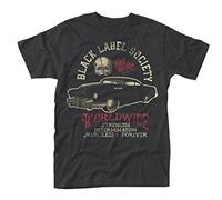 Plastic Head Black Label Society Hell Riding Hot Rod Camiseta, Negro, XL para Hombre