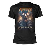 Plastic Head Camiseta con logotipo de Accept Humanoid Band, Negro, M