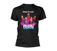 Plastic Head Deep Purple Burn Band Logo T Shirt, Negro , S