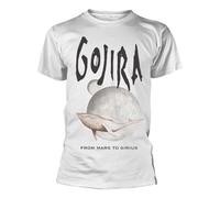 Plastic Head Gojira Whale from Mars Band Logo Camiseta L Blanco, blanco