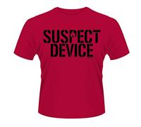 Plastic Head Stiff Little Fingers Suspect Device Camiseta, Rosso, XXL para Hombre