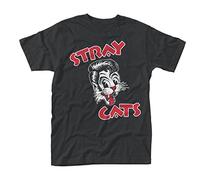 Plastic Head Stray Cats Cat Logo, Camiseta para Hombre, Negro (Black), Medium