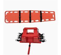Plastic Life Board Stretcher, Orange Lightweight Spine Board Stretcher with Neck Brace & Head Bed, EMT, Ambulance & Sports Field Use(D)