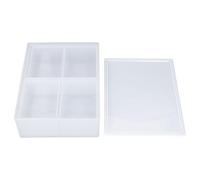 Plastic Organizer Box Stackable Clear Transparent Multifunctional Storage Container for Jewelry Office Supplies Crafts PP Material 3 Sizes Included