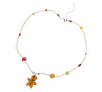 Plastic Pendant Necklace Handmade Gingerbread Man Charm Christmas Decor Accessory