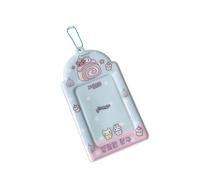 Plastic Photocard Holder Lovely Credit Card Sleeve Pendant Keychain Badge for Student/Identity Banks Cards Id Cards Protector