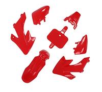 Plastic Red Fairing with Bolts Plastic Fairing Mudguard Kit Body Component Replacement Part, Suitable for Xr50, Crf50, 50cc, 70cc, 90cc, 110cc, And 125cc off Road Dirt Bikes.