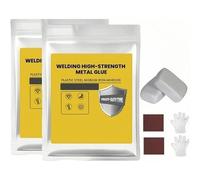 Plastic Steel Mud Iron Glue,Welding High-Strength Metal RepairAdhesive, Waterproof Heat Resistant Powerful Leak Repair SealantCanbe Used to Bond Different Materials (Grey,2*Sets)