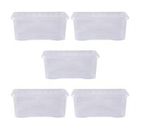 Plastic Storage Boxes With Lids Home Office Stackable 45L Easy fit Underbed Protective Storage Box, 60 x 40 x 25 cm - Tint Clear (Set of 5)
