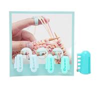 Plastic Yarn Guide Adjustable Finger Holder für Strickarbeit 5 Stück Grün Blau