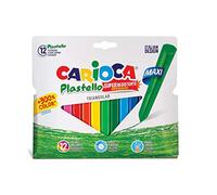 Carioca Lápices de cera Plastello Maxi Triangular Resistentes Caja de 12 colores surtidos