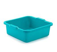 PlasticForte - Cesta cuadrada para lavar la ropa de la bañera, cesta para lavar platos, coleccionistas, juguetes, almacenamiento (turquesa, 11)