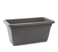 PlasticForte Maceta Rectangular Extragrande con platillo, 100 cm, Color Antracita