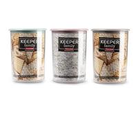 PlasticForte Tarro de Almacenamiento Multiusos de 1 litro, 11 x 11 x 15 cm, Transparente con Tapa