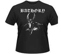 Plastichead Bathory-Goat Camiseta, Schwarz/Schwarz, 12 años (152 cm) para Hombre